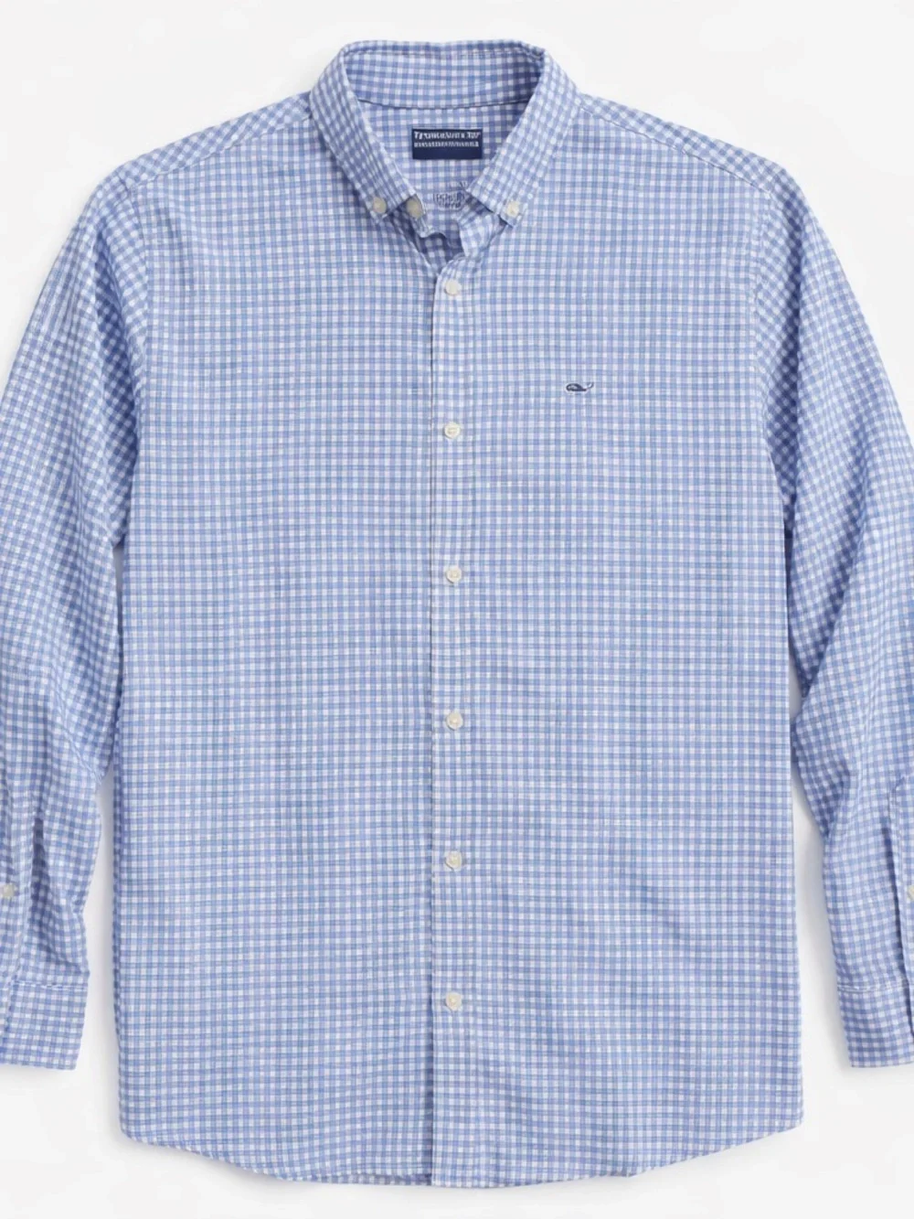Vineyard Vines Performance Blue Gingham Button Down Shirt
